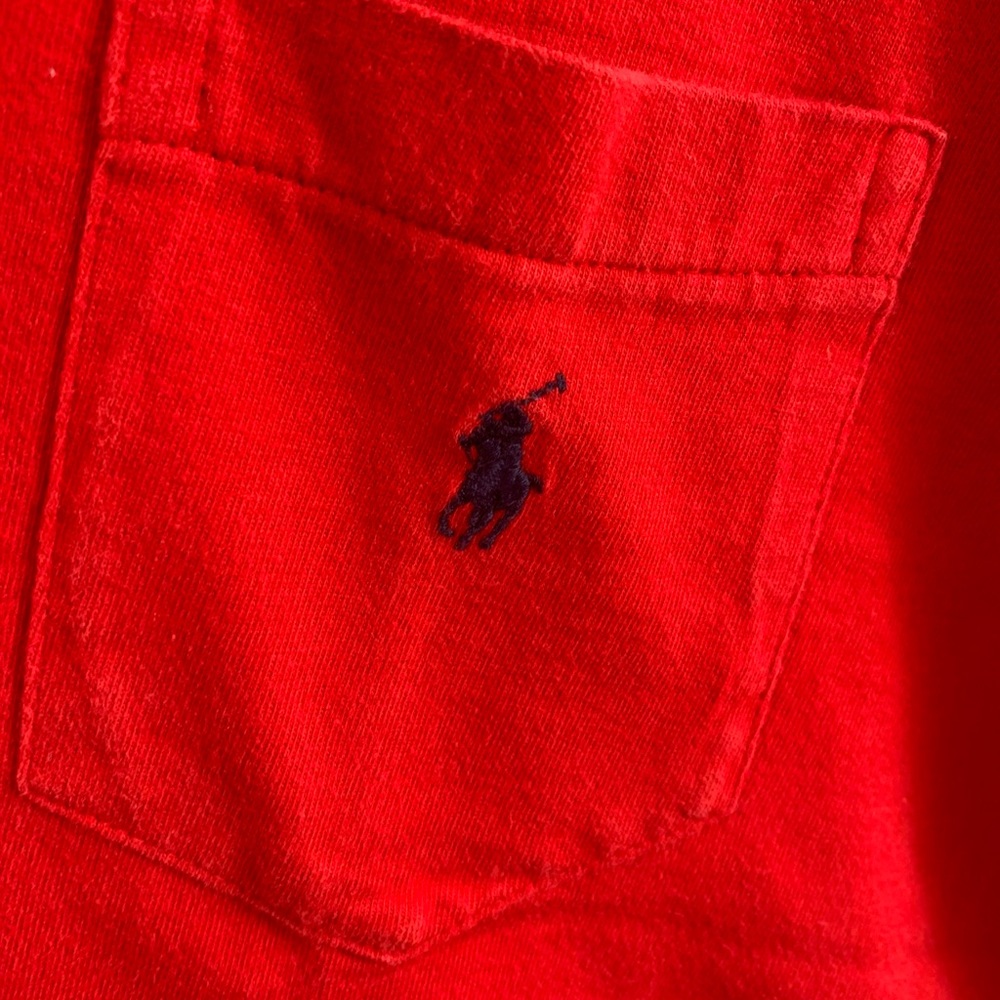 Polo by Ralph Lauren red pocket tee LS - Picture 11 of 12